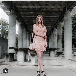 Endless rose lace off the shoulder dress